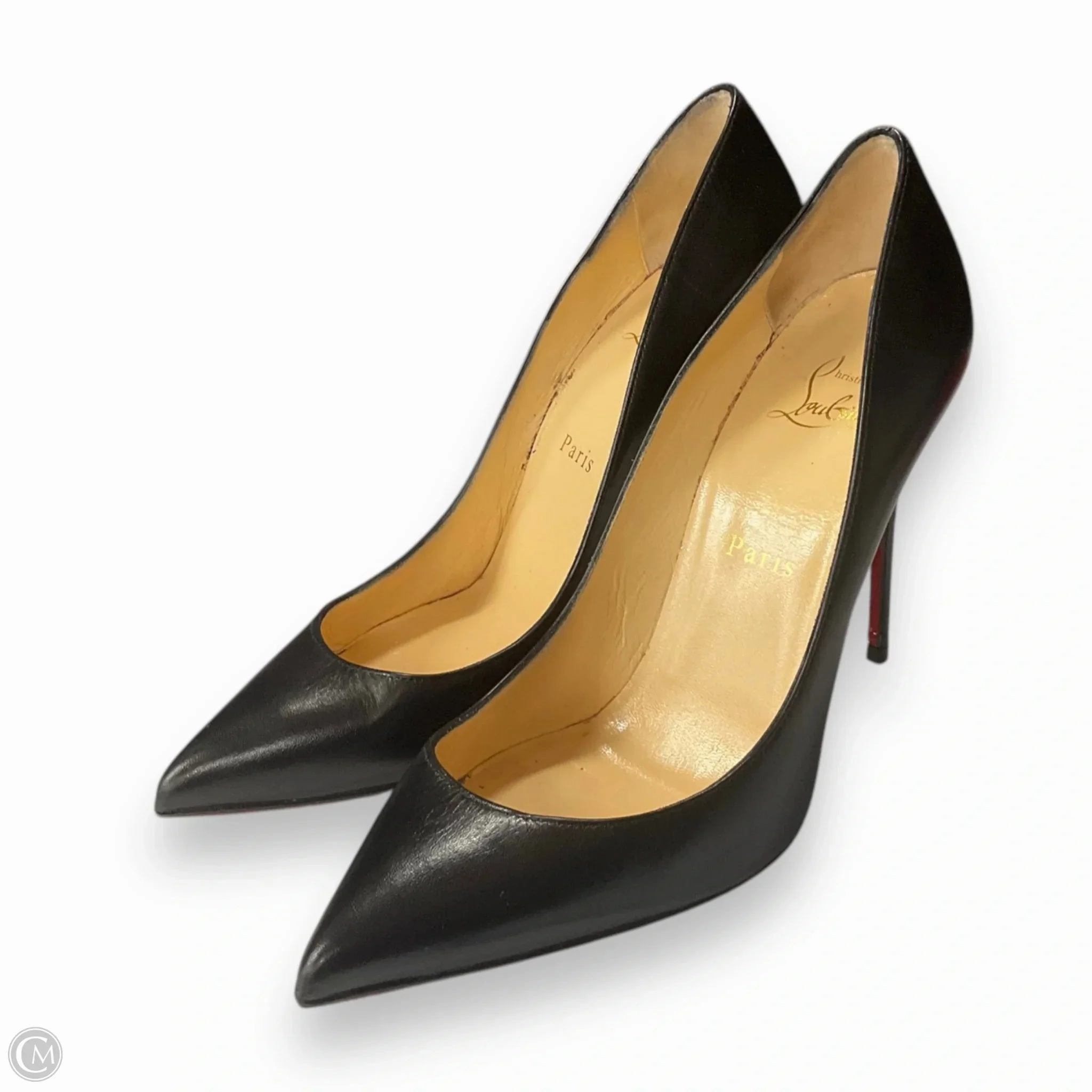 Shoes Luxury Designer By Christian Louboutin In Black, Size: 7 Energy Core