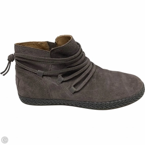 Knitted Warm Comfort Lining Boots Designer By Ugg In Grey, Size: 7.5