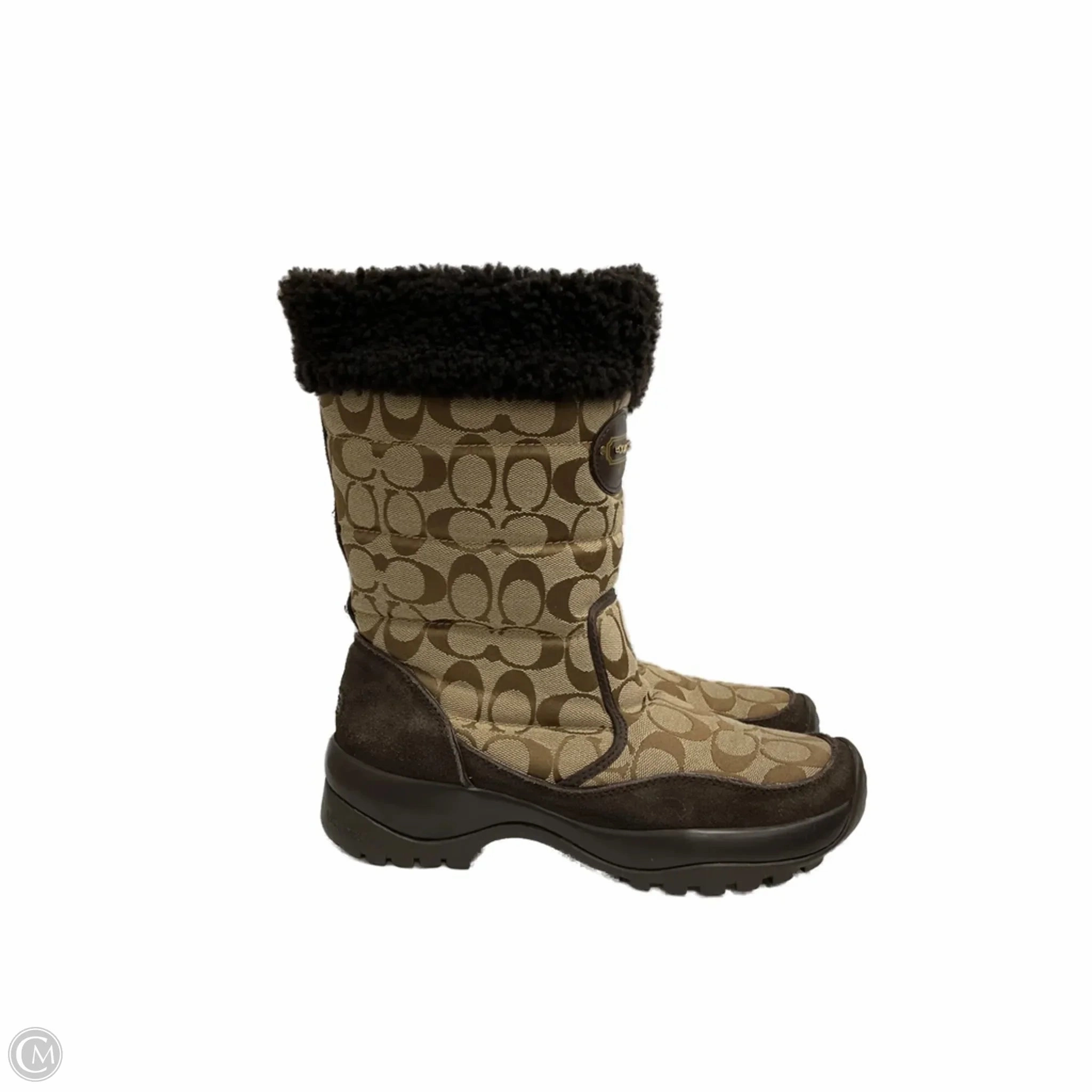 Ventilation Perforation System Boots Designer By Coach In Brown, Size: 8.5