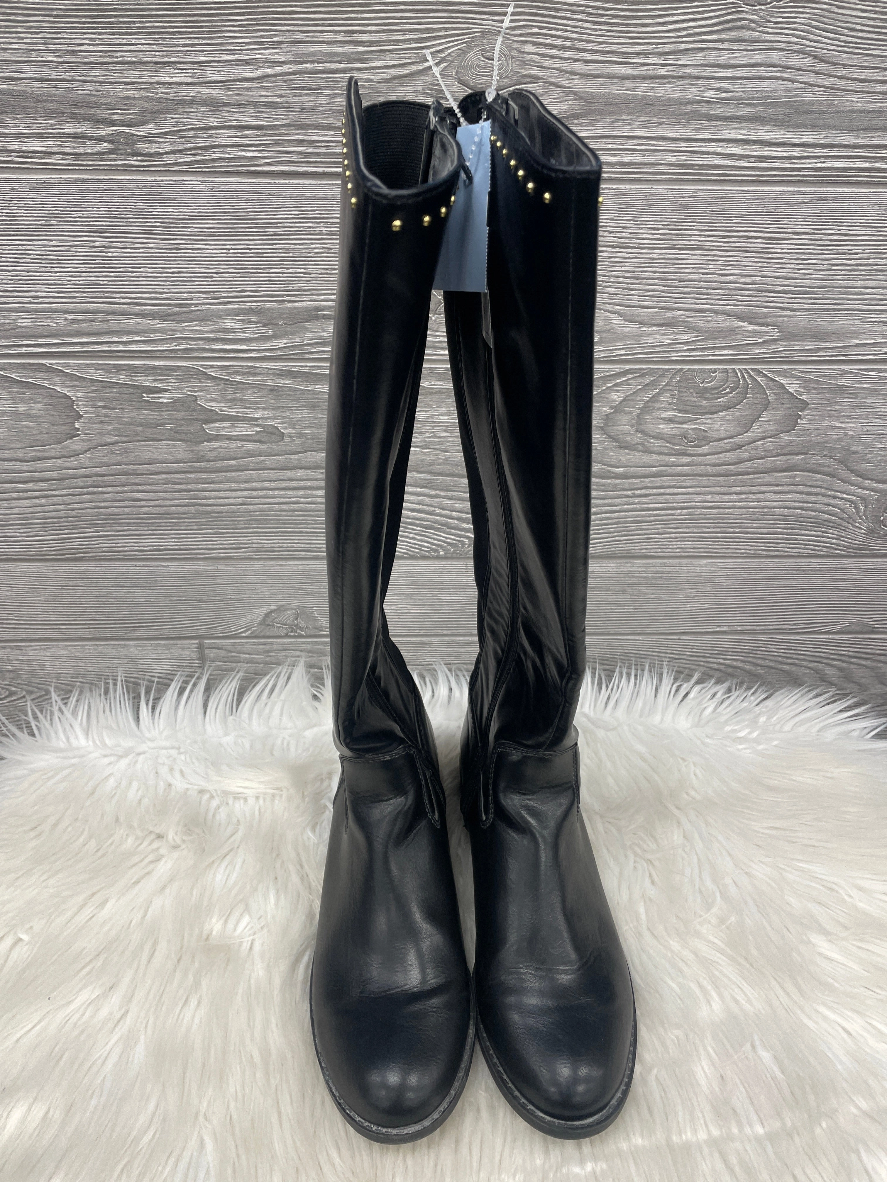 Hope Step Boots Knee Flats By Clothes Mentor In Black, Size: 10