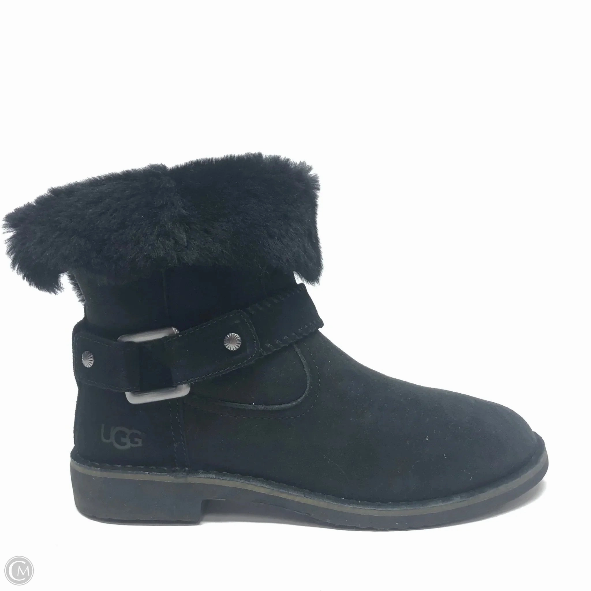Mid Top Boots Designer By Ugg In Black, Size: 10