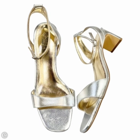 Sandals Designer By Lilly Pulitzer In Gold & Silver, Size: 9 Year long