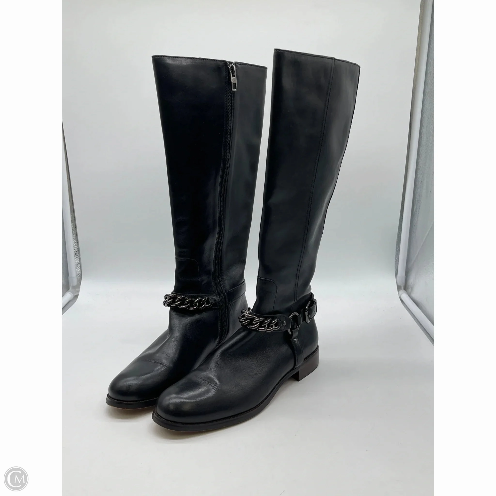 Boots Designer By Coach In Black, Size: 7 Comfortable All Day Beach Walk