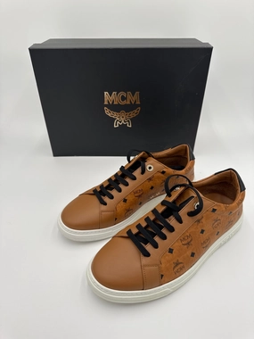 Busy Path Shoes Luxury Designer By Mcm In Brown, Size:9.5