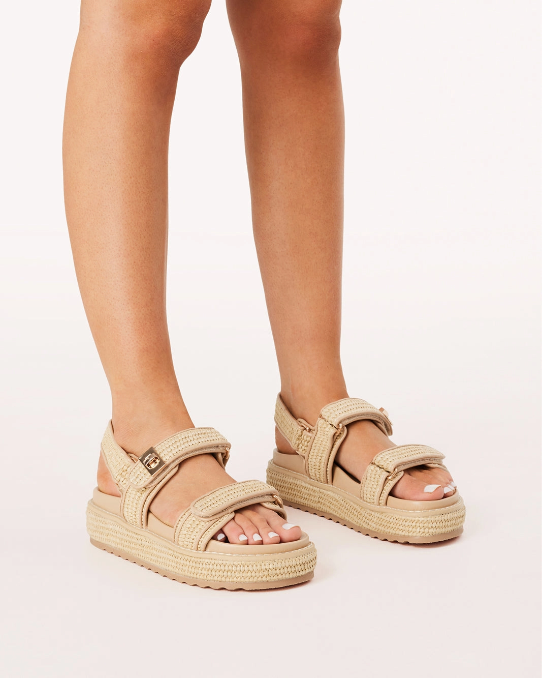 POSIE - NATURAL RAFFIA Open Glow Zip Closure