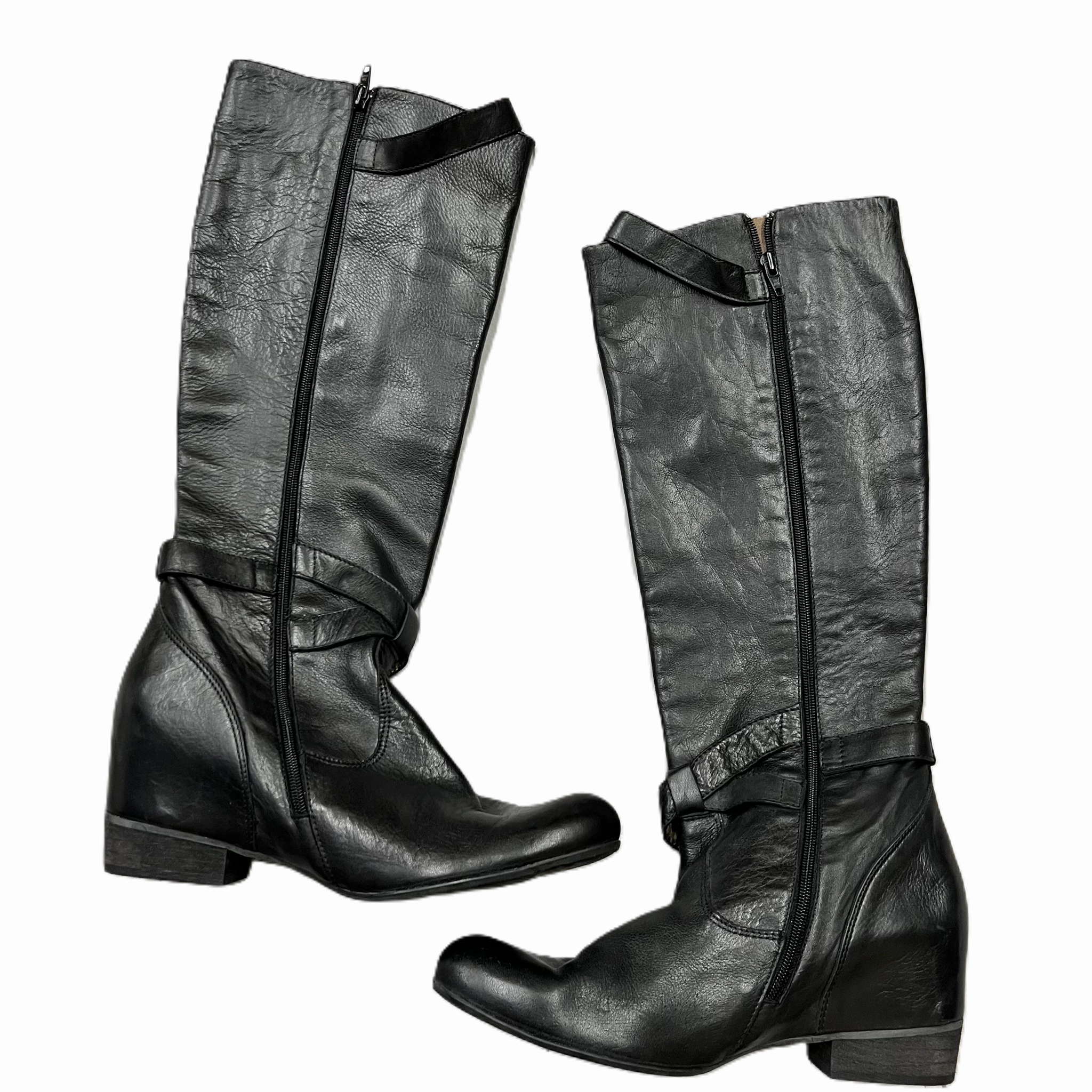 Boots Knee Heels By Miz Mooz In Black, Size: 11 Tough Fit