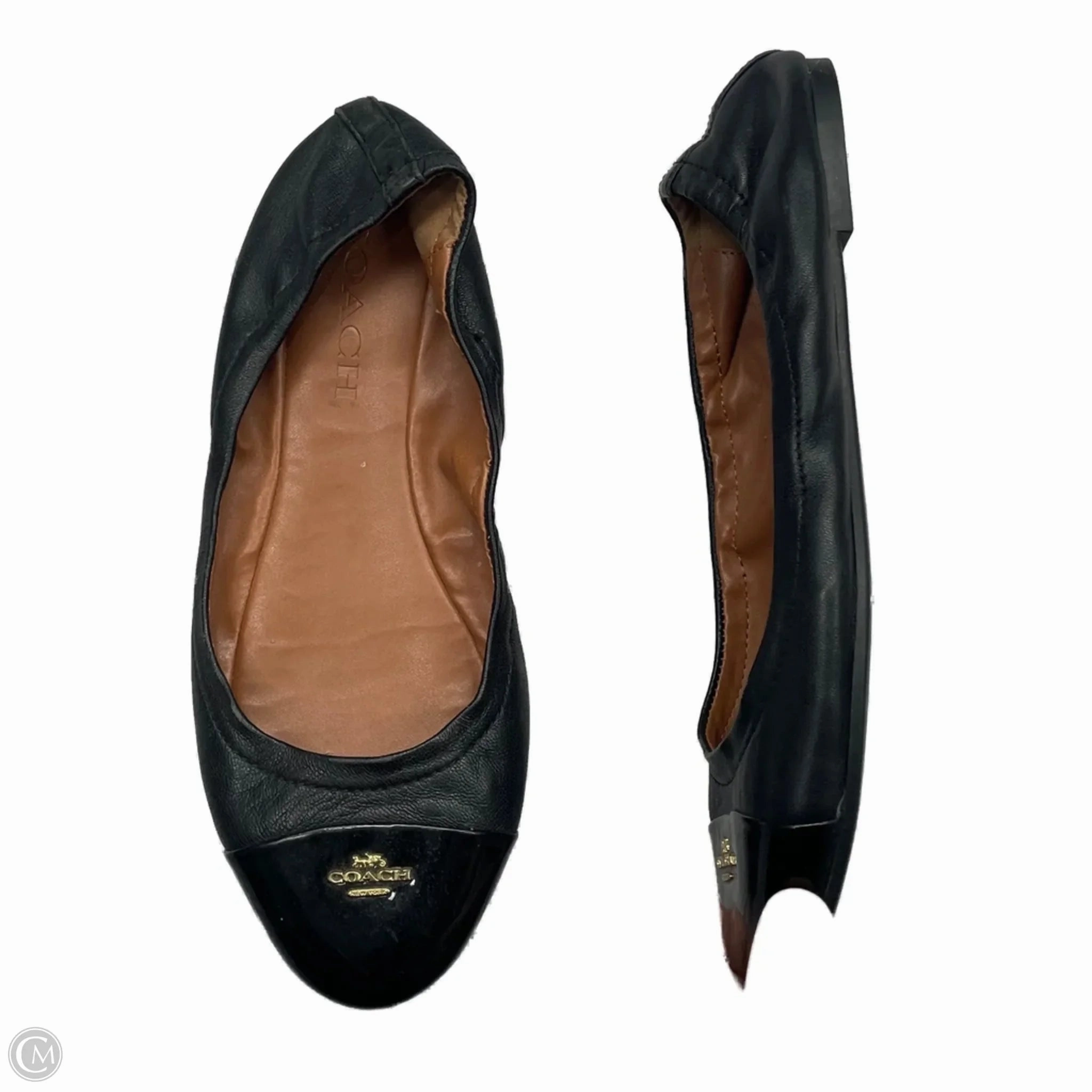 Stretchable Collar Design Shoes Designer By Coach In Black, Size: 6.5