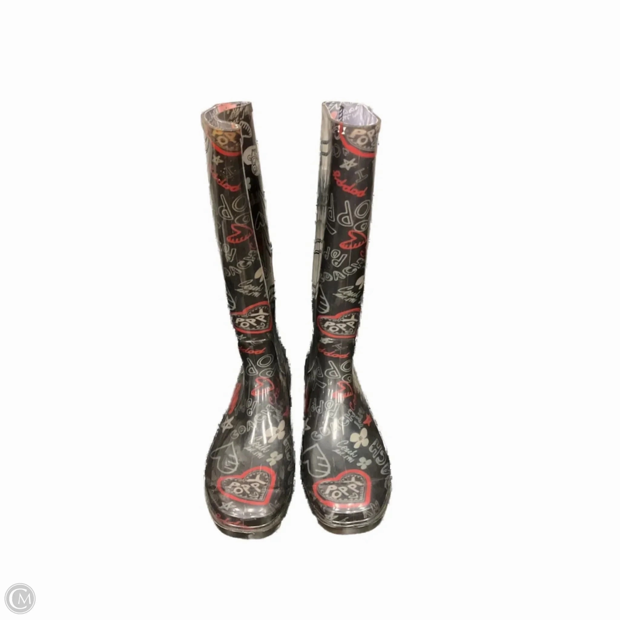 Boots Designer By Coach In Black, Size: 6 Stage Pop