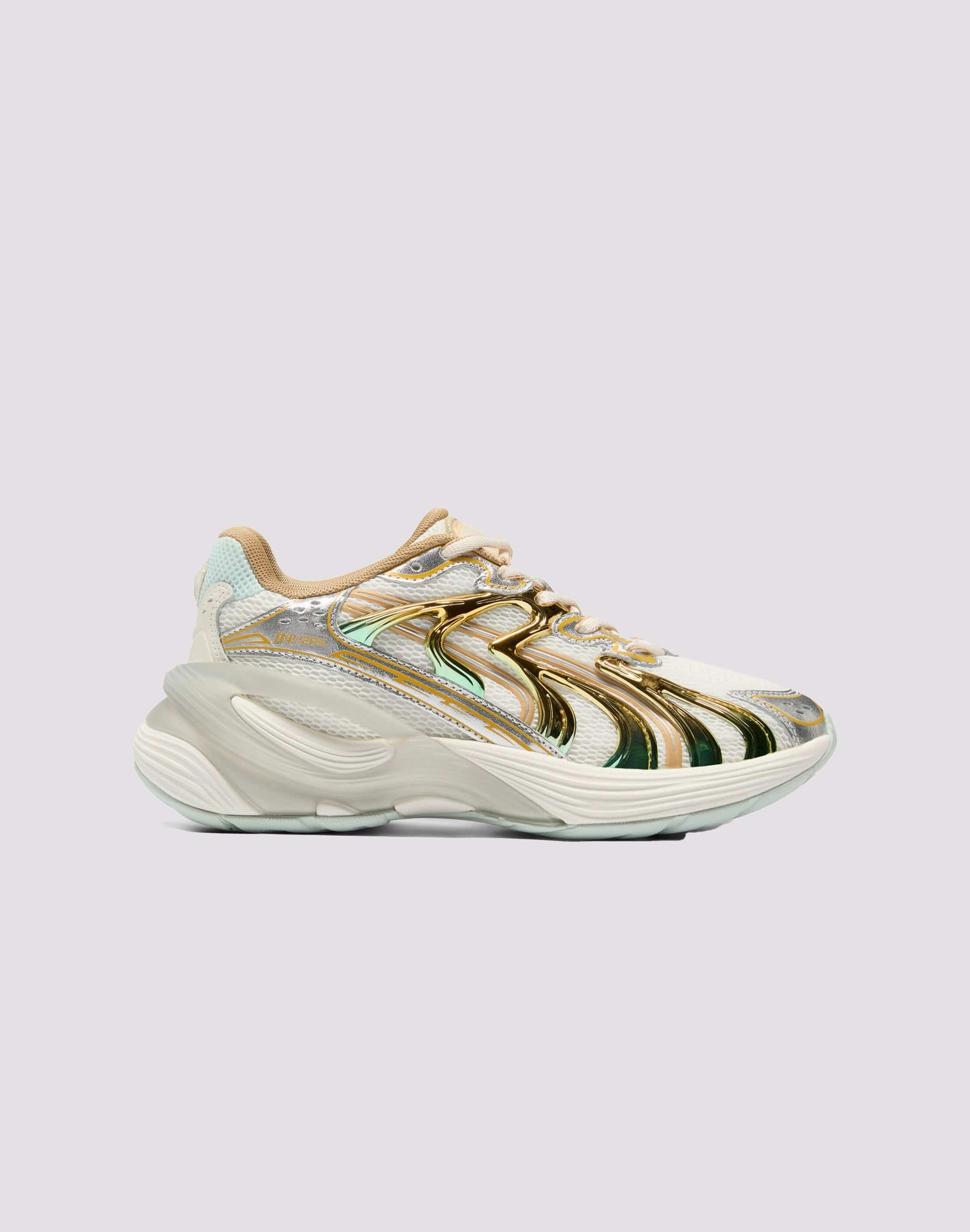 Puma Inverse Metallic "White/Gold" Leather Quality running technique improvement