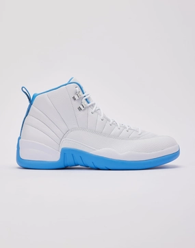 Jordan Air Jordan 12 Retro 'White and University Blue' Heart Glow Foam Lining Standing Workers