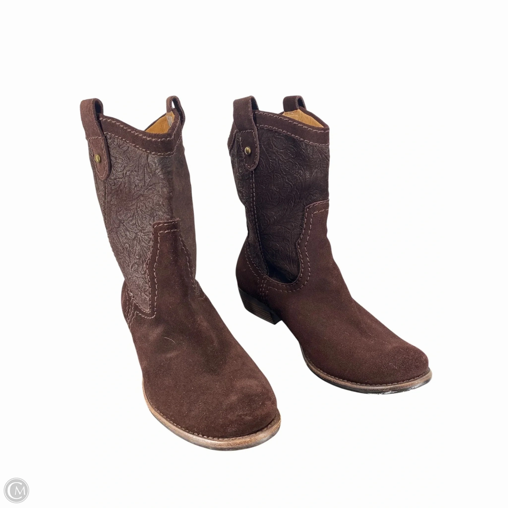 Boots Western By Fossil In Brown, Size: 9 Low Profile Good elasticity