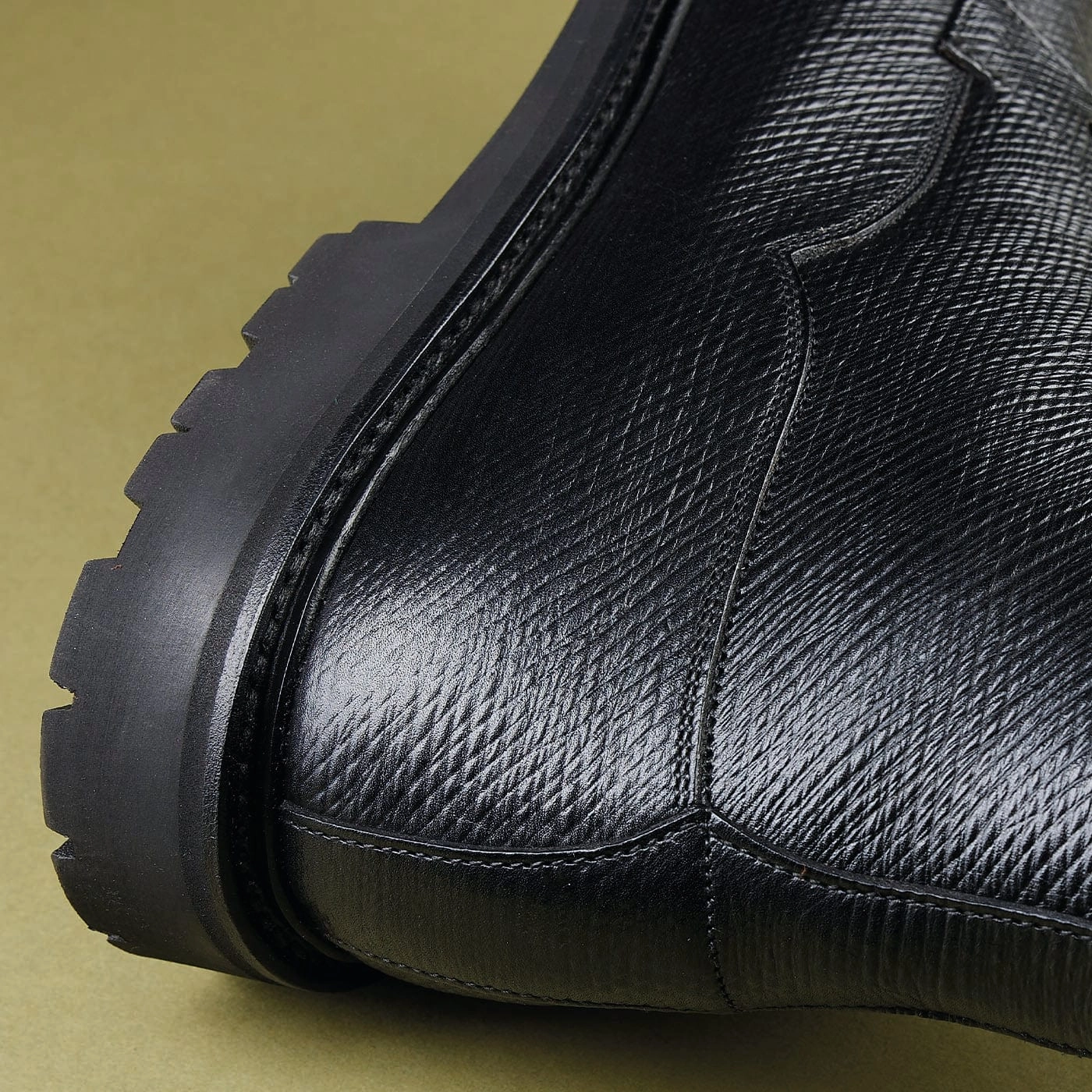 Warm Interior Square Toe Grizedale Black Russian Grain