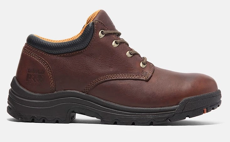 Stitch Free Construction Ring Walk OXFORD SAFETY TOE BROWN