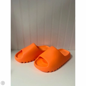 Sandals Luxury Designer By Yeezy In Orange, Size: 5 Shine Bright Power Flow