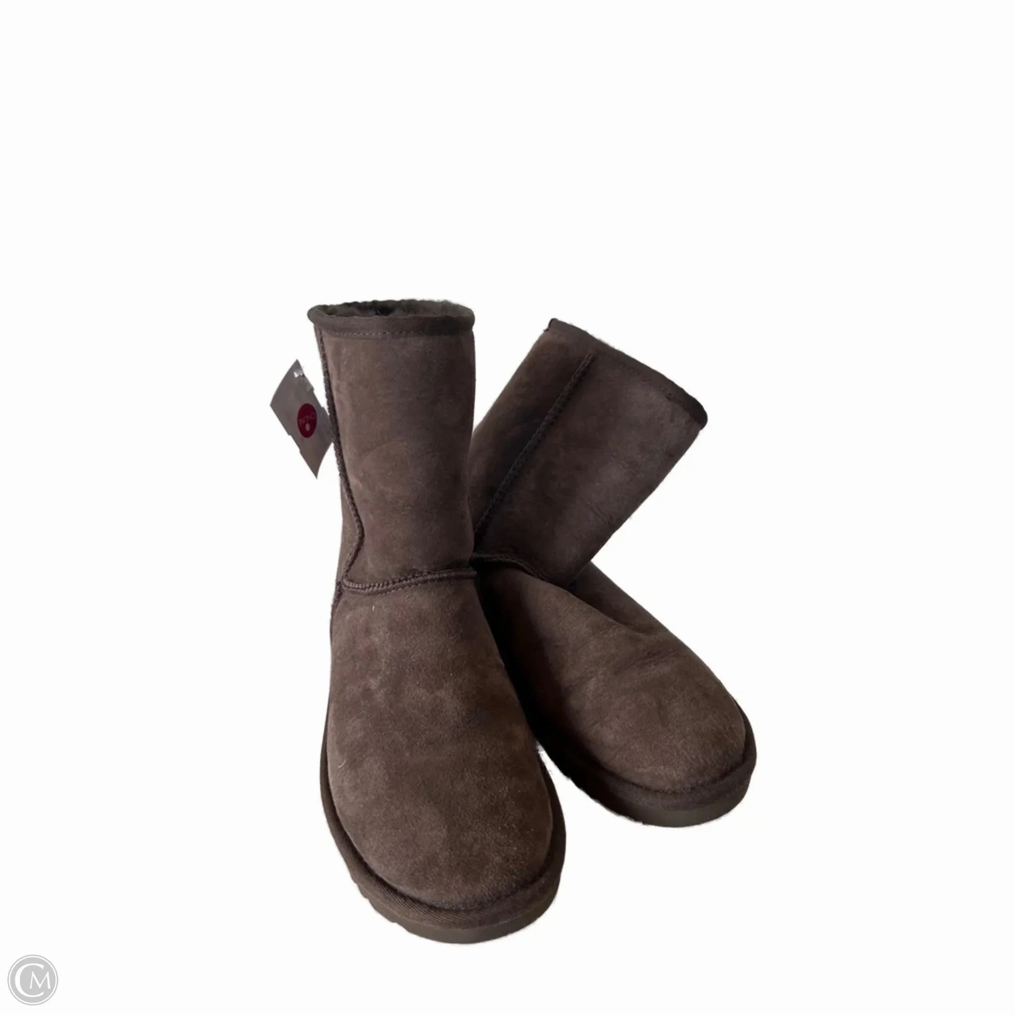 Boots Designer By Ugg In Brown, Size: 7 Reinforced toe box Elastic