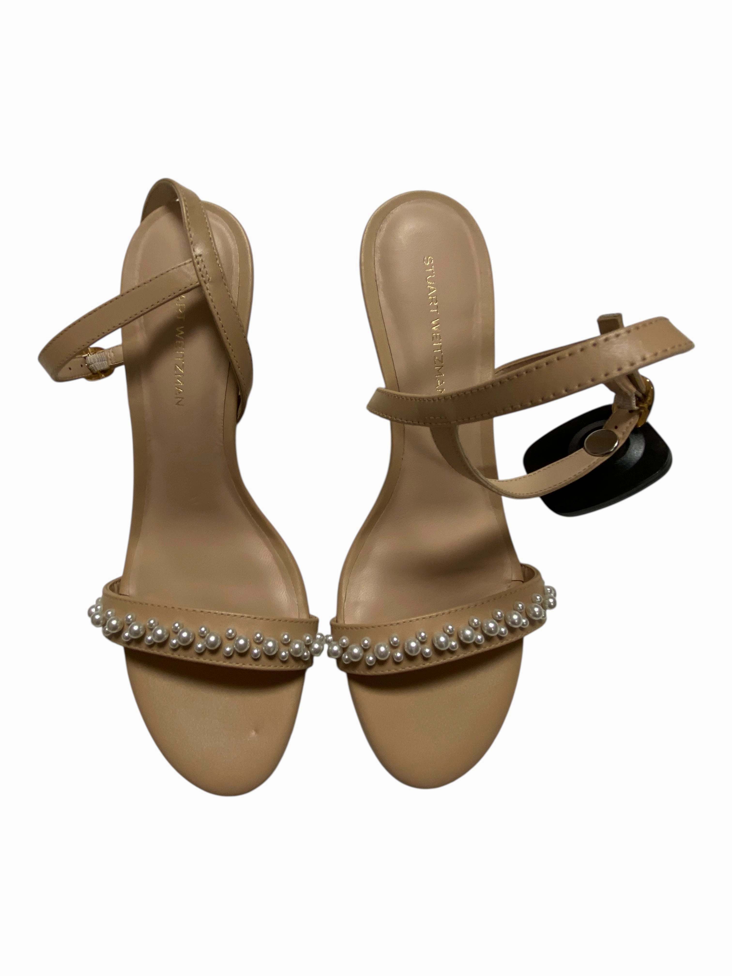 Sandals Designer By Stuart Weitzman In Tan, Size:6 Balanced Heel Counter