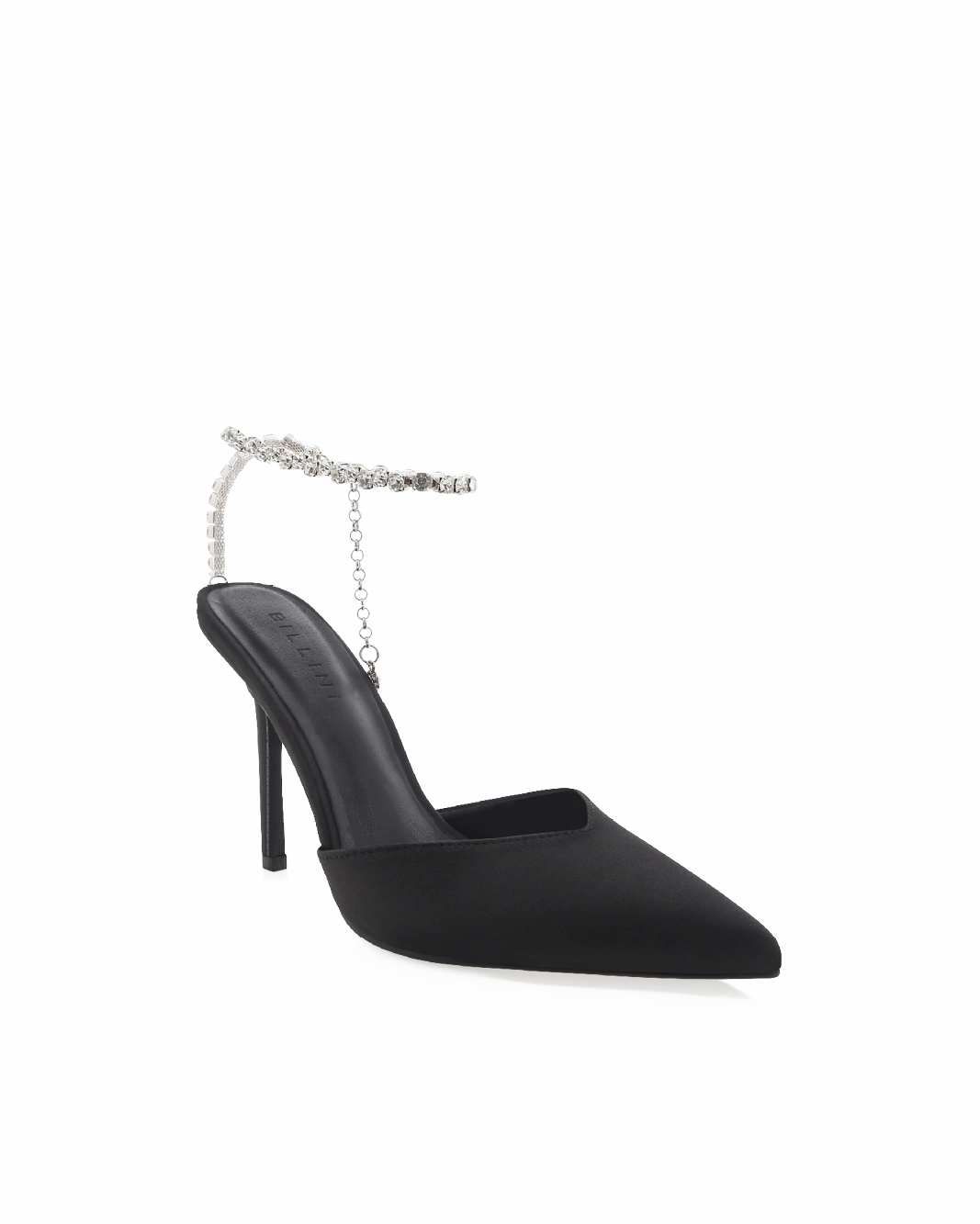 QUINLEE - BLACK SATIN Evening Footwear