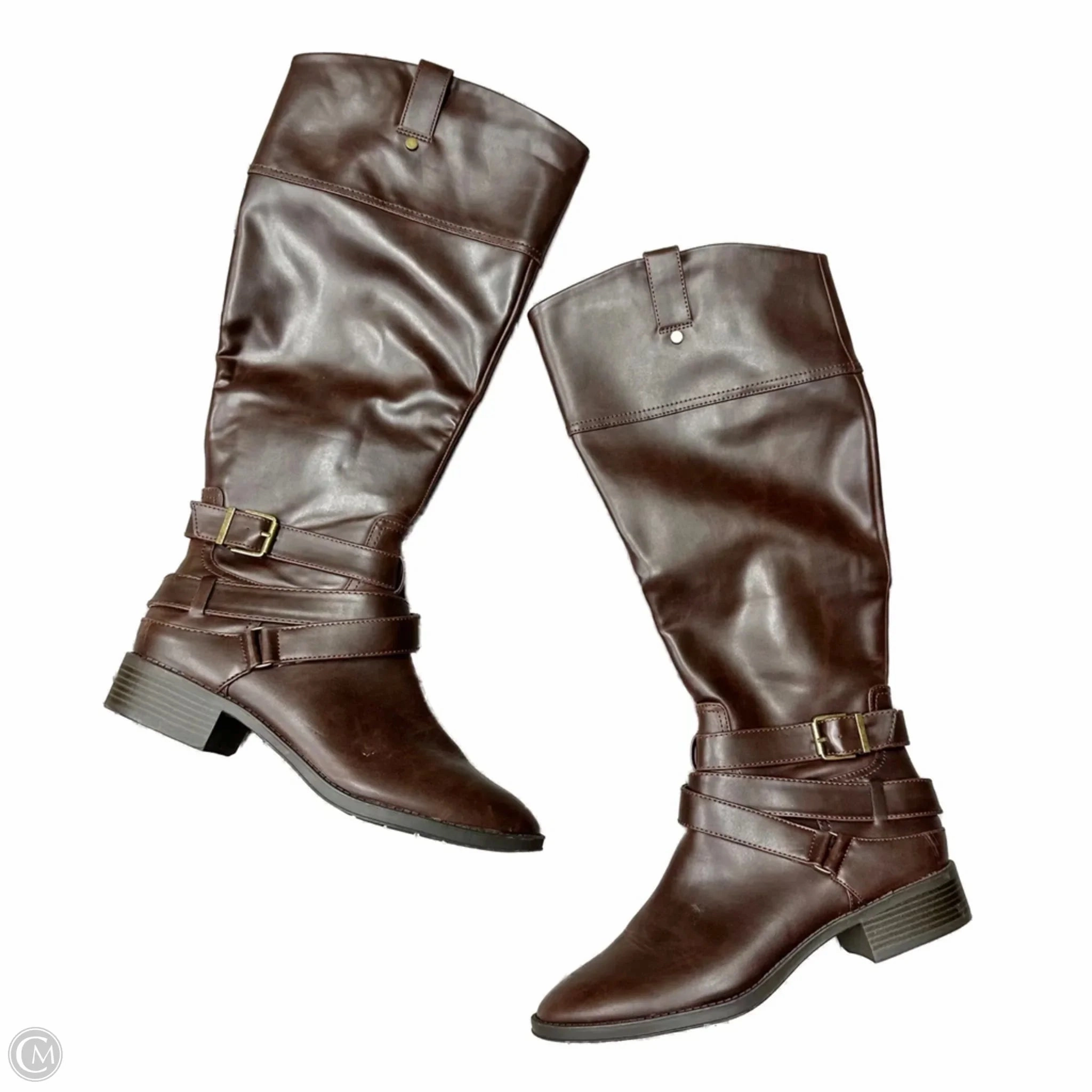 Mountain Path Boots Knee Flats By Merona In Brown, Size: 11