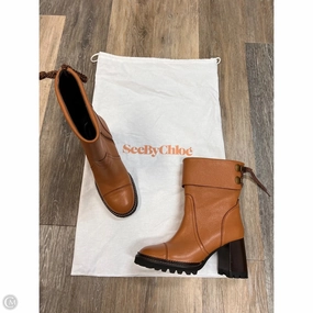 Soft Tone Boots Designer By See By Chloe In Brown, Size: 9/39