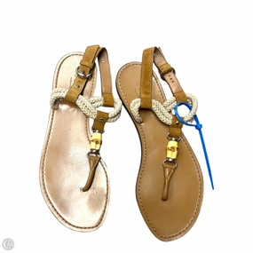 Breathable Lining Sandals Luxury Designer By Gucci In Brown, Size: 6