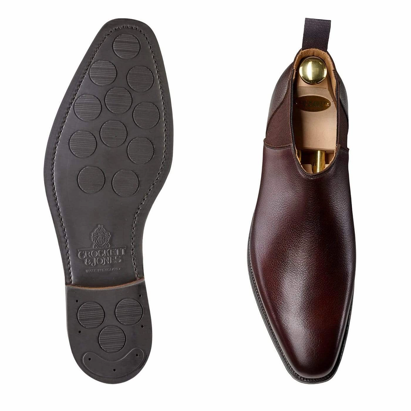 Deene Dark Brown Pebble Grain Reinforced toe cap Canvas Upper