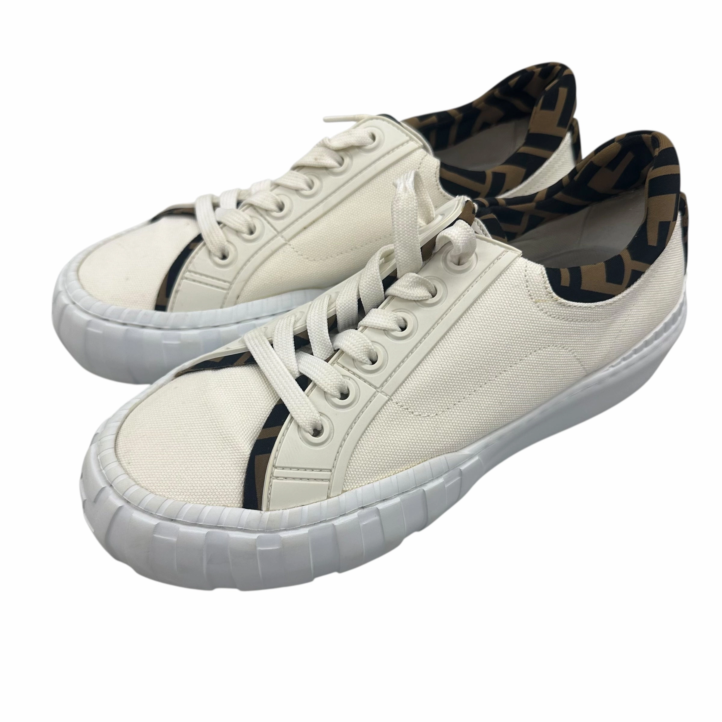 Comfort Shank Energy Core Shoes Luxury Designer By Fendi In White, Size:7.5