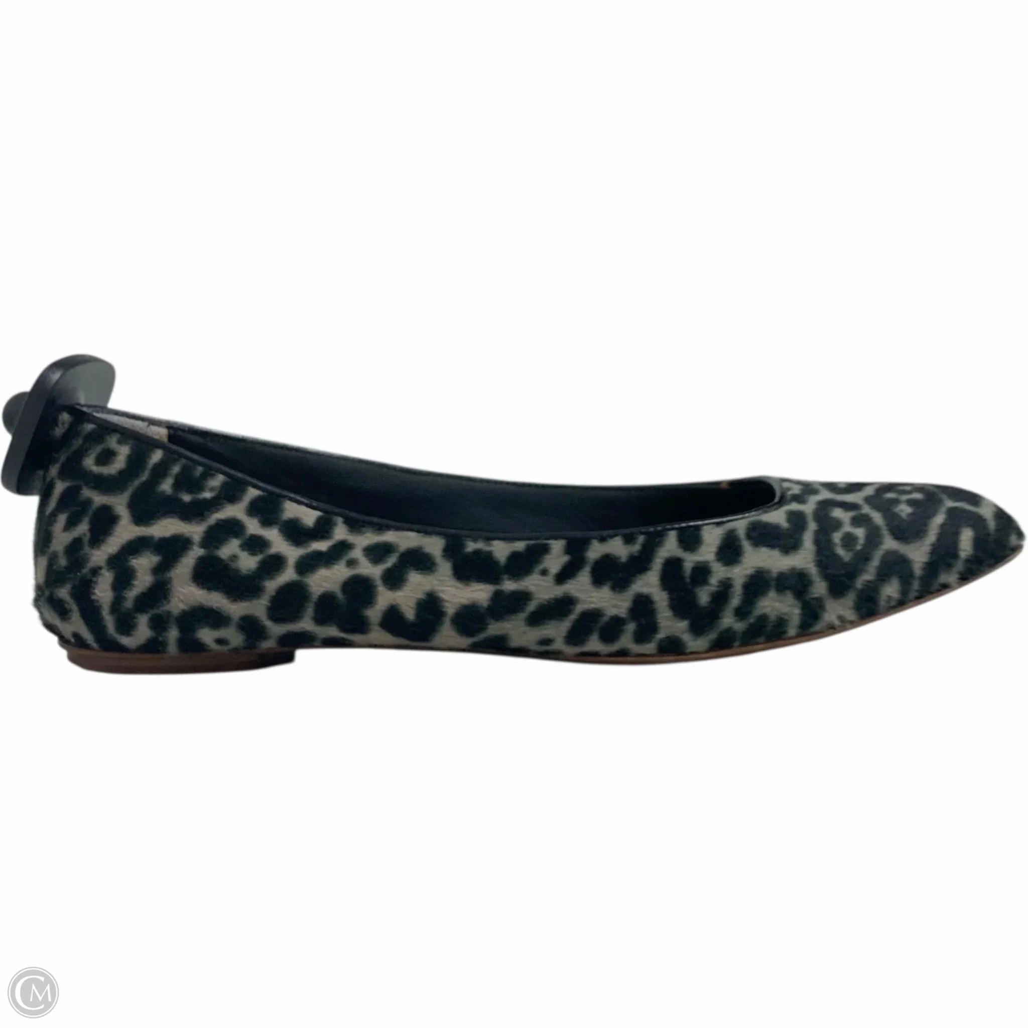 Italian Glam Durable Build Airport Travel Shoes Luxury Designer By Yves Saint Laurent In Leopard Print, Size: 8.5