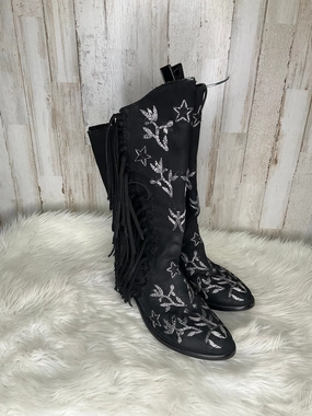 Black & Silver Boots Western Cma, Size 8.5 Versatile Performance