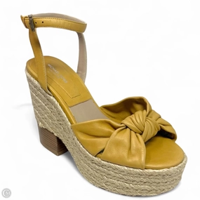 Runway Silvana Nappa Leather Platform Espadrille Sandals Designer By Michael Kors Collection In Peanut, Size: US 6/IT36 Ankle Collar Padding Fast Go