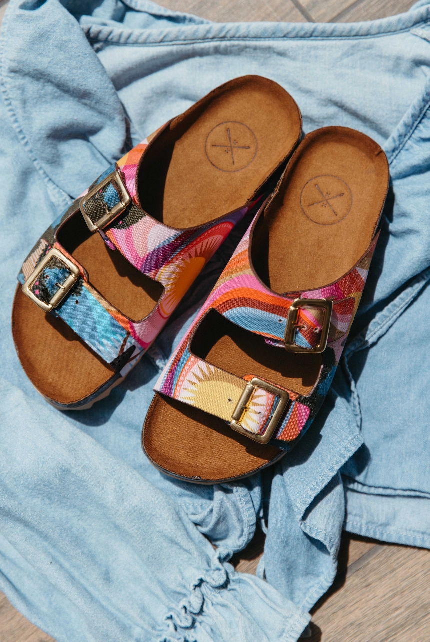 Samadhi Buckle Sandal Moisture Wicking Insole Comfortable For All-Day Wear