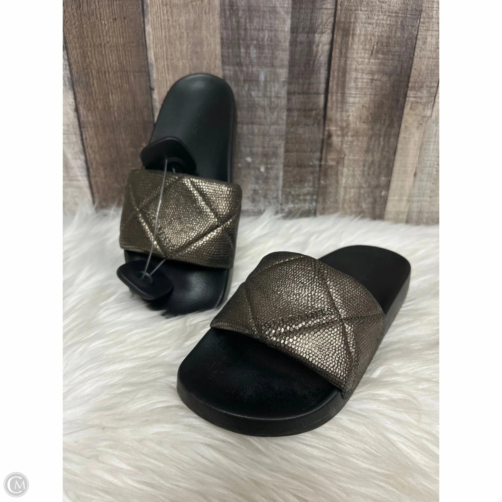 Sandals Designer By All Saints In Bronze, Size: 9 Energy Return System Responsive Cushion Tech