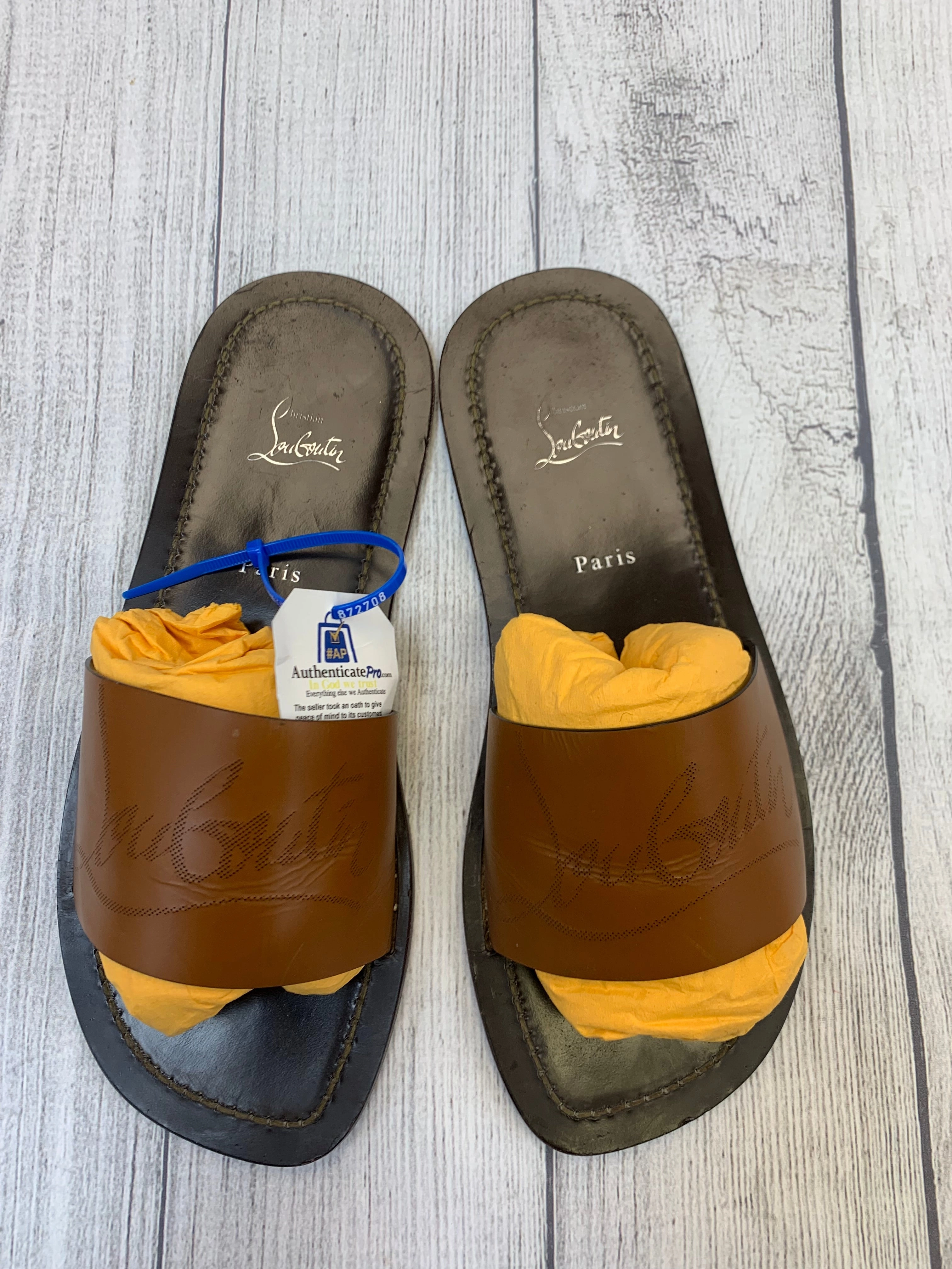 Freeze Grip Urban Style Sandals Designer By Christian Louboutin  Size: 12