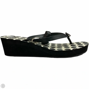 Sandals Designer By Coach In Black & White, Size: 10 Blown Rubber Outsole