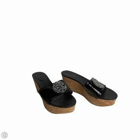 Sandals Designer By Coach In Black, Size: 8 Ankle Support