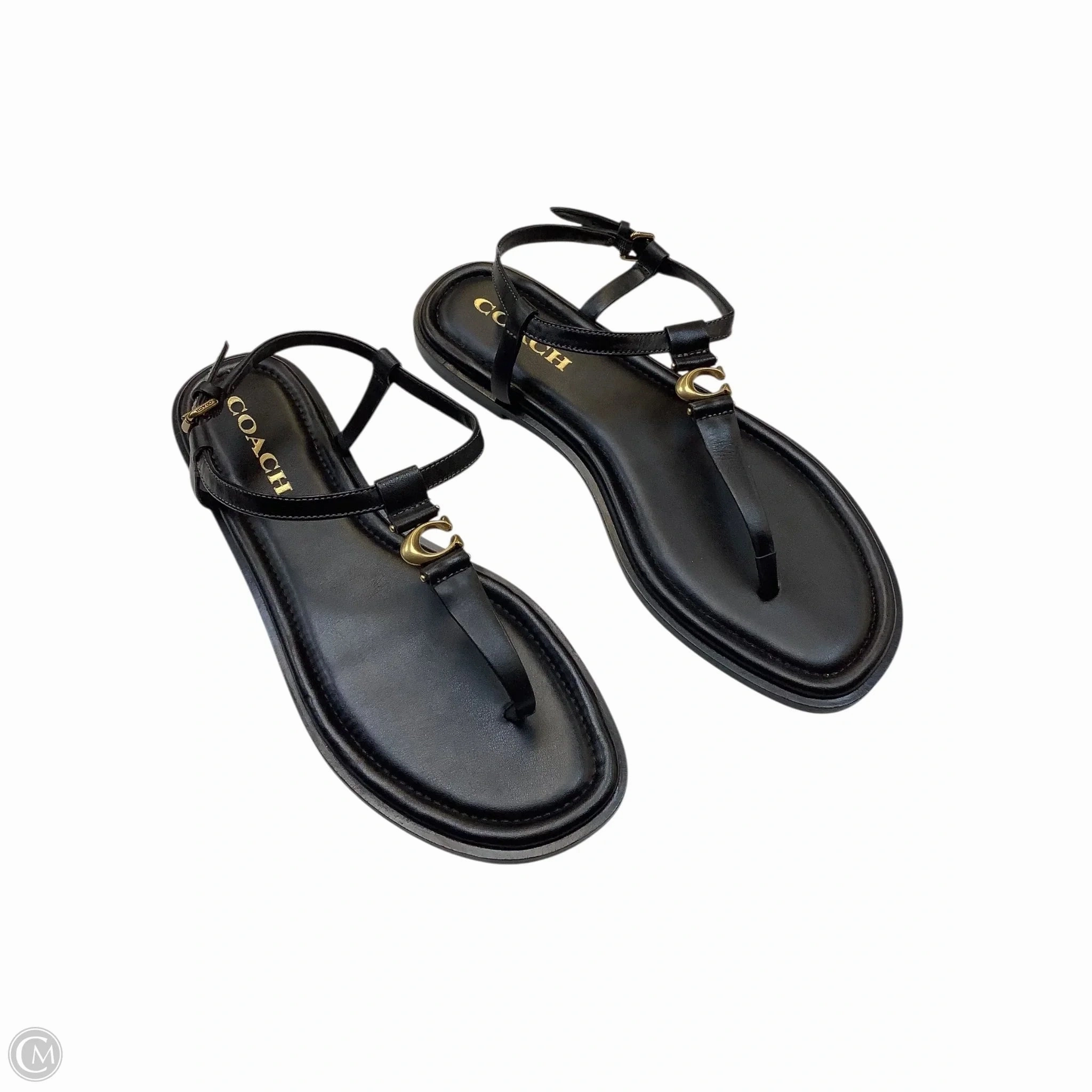 Sandals Designer By Coach In Black, Size: 9 Silk Feel