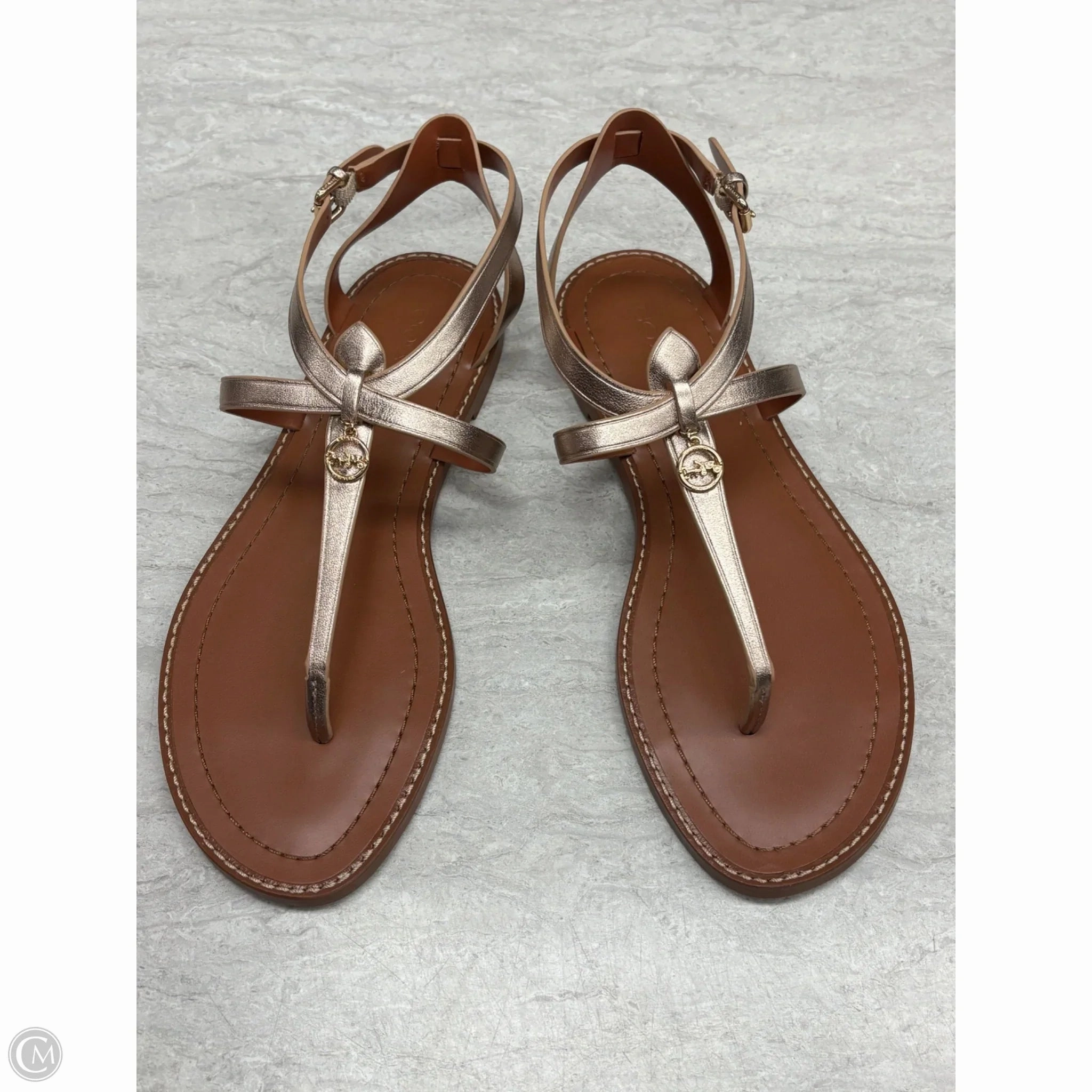 Sandals Designer By Coach In Camouflage Print, Size: 8 Airport Easy Balance Core