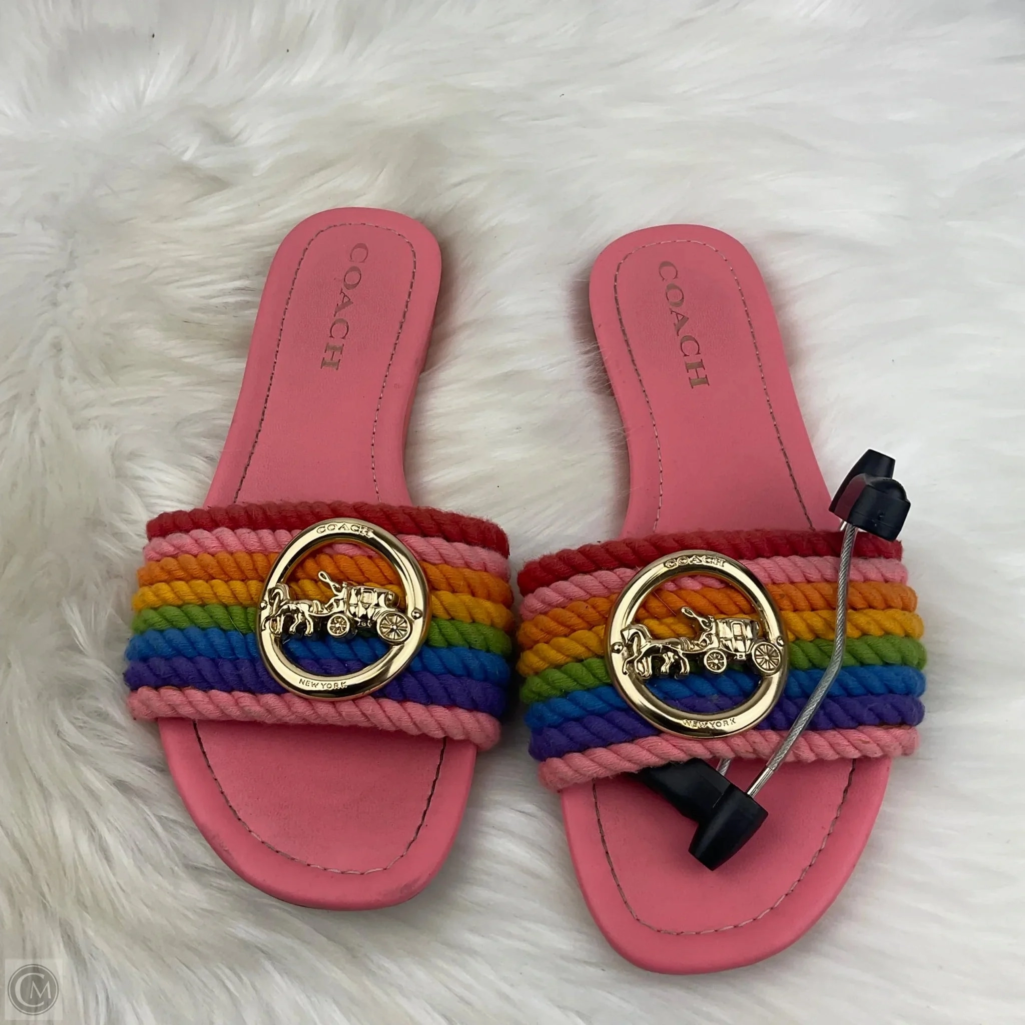 Ventilation holes Hero Walk Sandals Designer By Coach In Rainbow Print, Size: 7