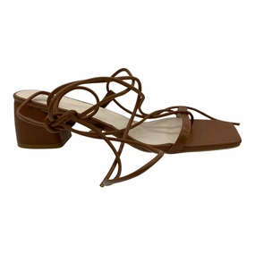 Sandals Designer By Halston In Tan, Size:10 Grace Walk Anatomical Toe Shape