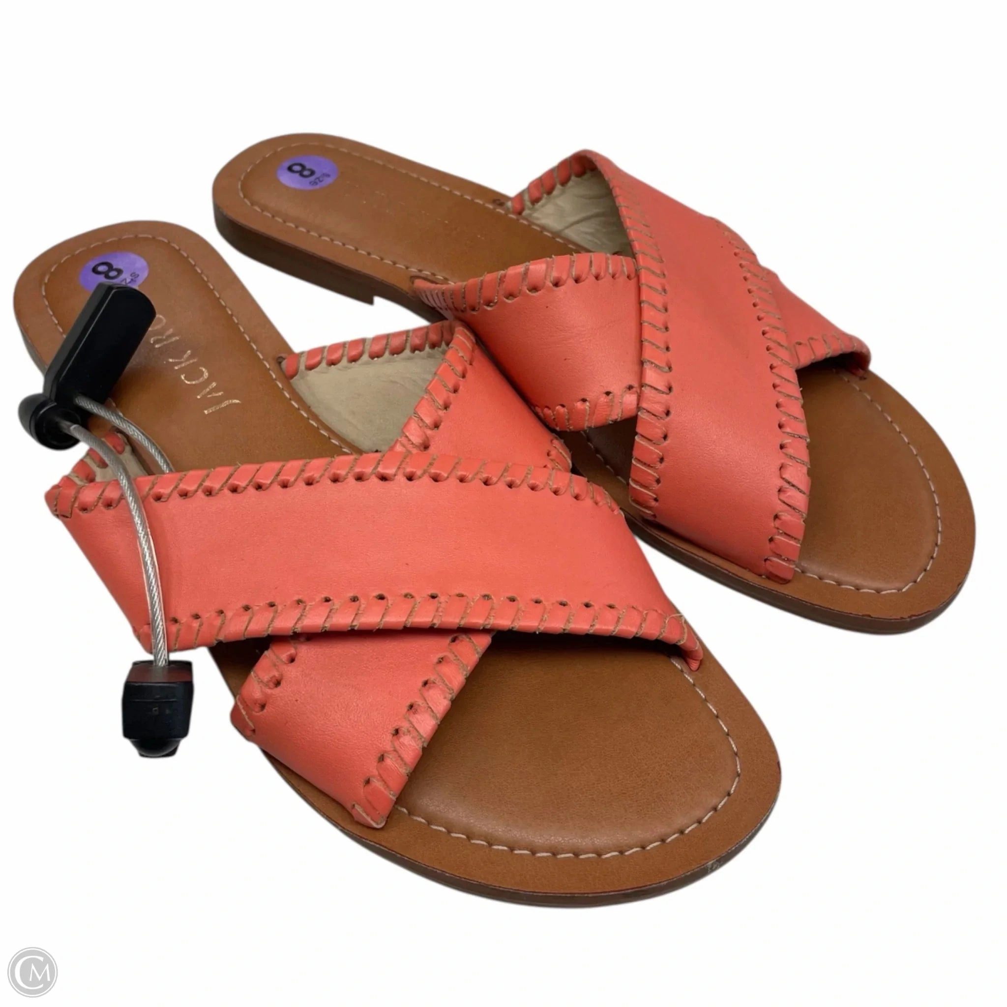 Sandals Designer By Jack Rogers In Coral, Size: 8 Lightweight Form Road Trip
