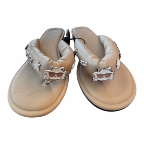 Sandals Designer By Karl Lagerfeld In Tan, Size:8.5 Anti Odor Outdoor Explorers Proprietary Cushion System