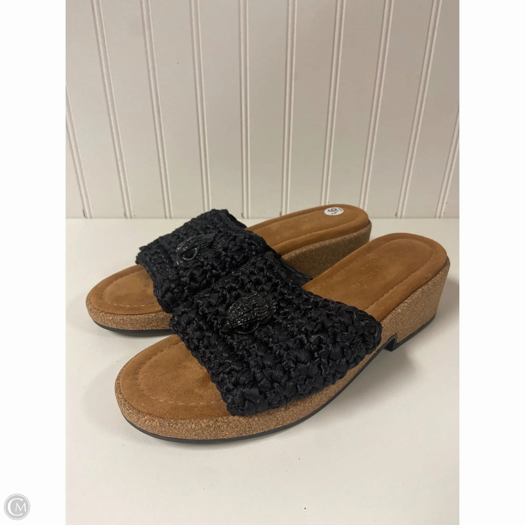 Sandals Designer By Kurt Geiger In Black & Brown, Size: 9.5 Heat Dissipating Insoles