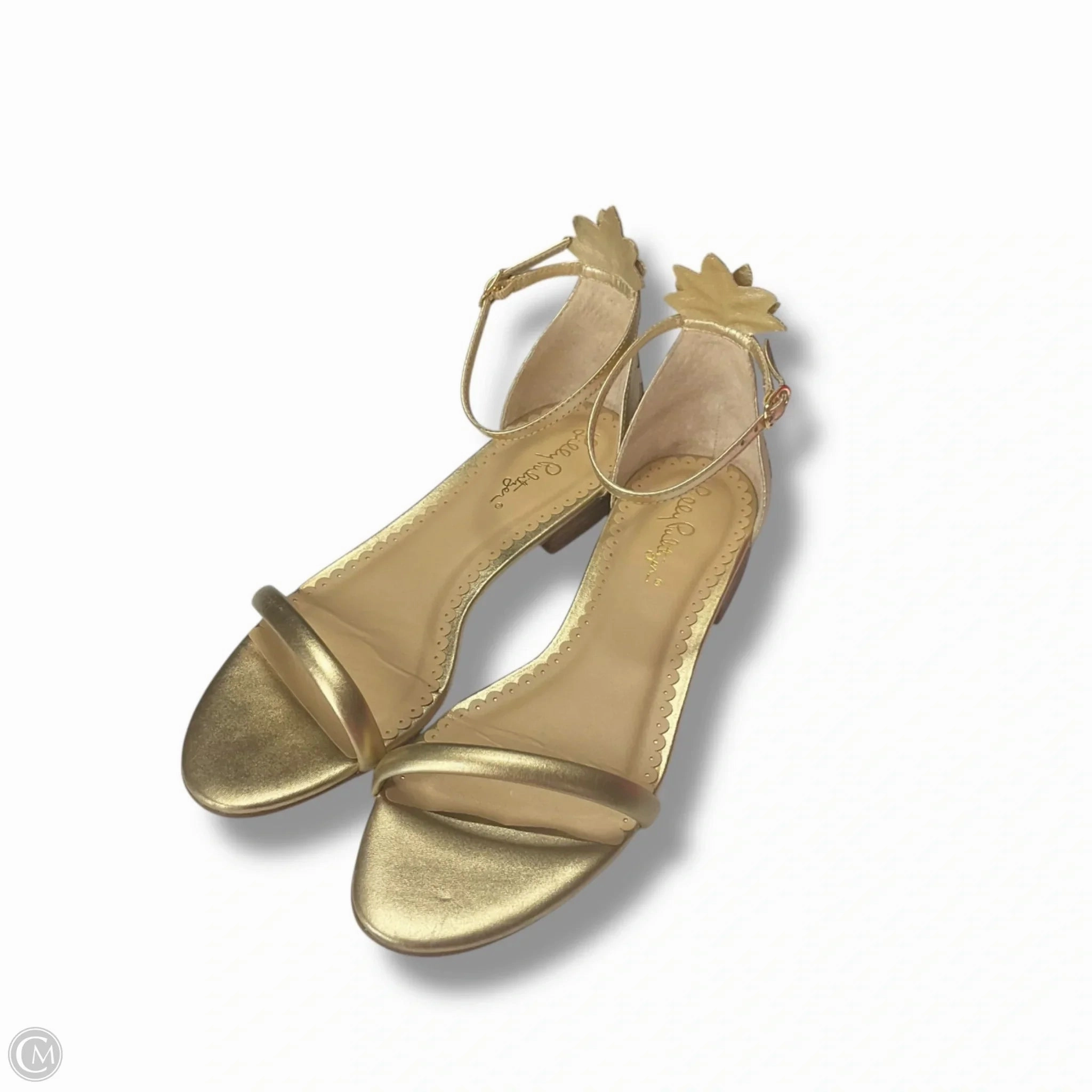 Sandals Designer By Lilly Pulitzer In Gold, Size: 7.5 Ergonomic Design Cosmic Glow