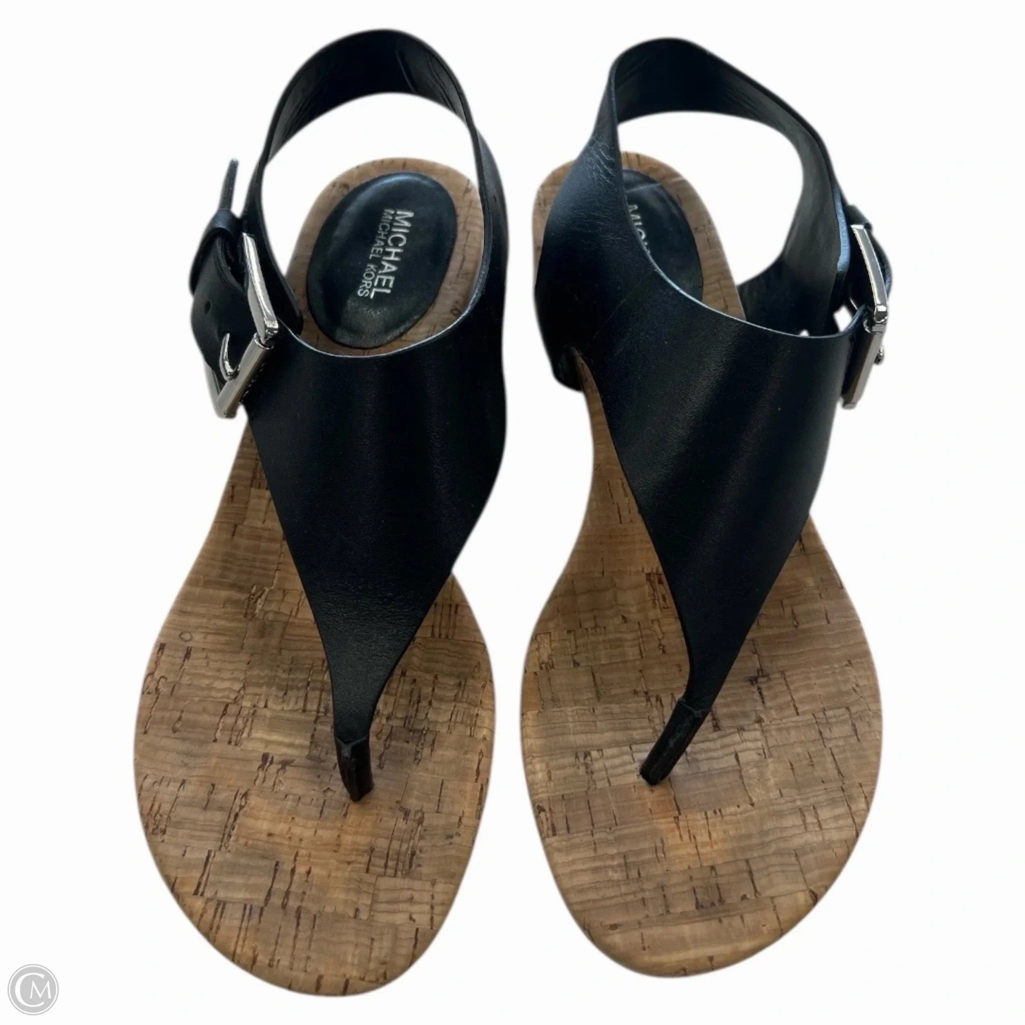 Heat Mode Sandals Designer By Michael Kors In Black, Size: 6