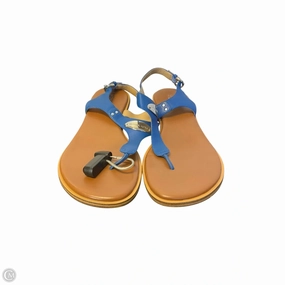 Ergonomic Footbed Sandals Designer By Michael Kors In Blue, Size: 9.5