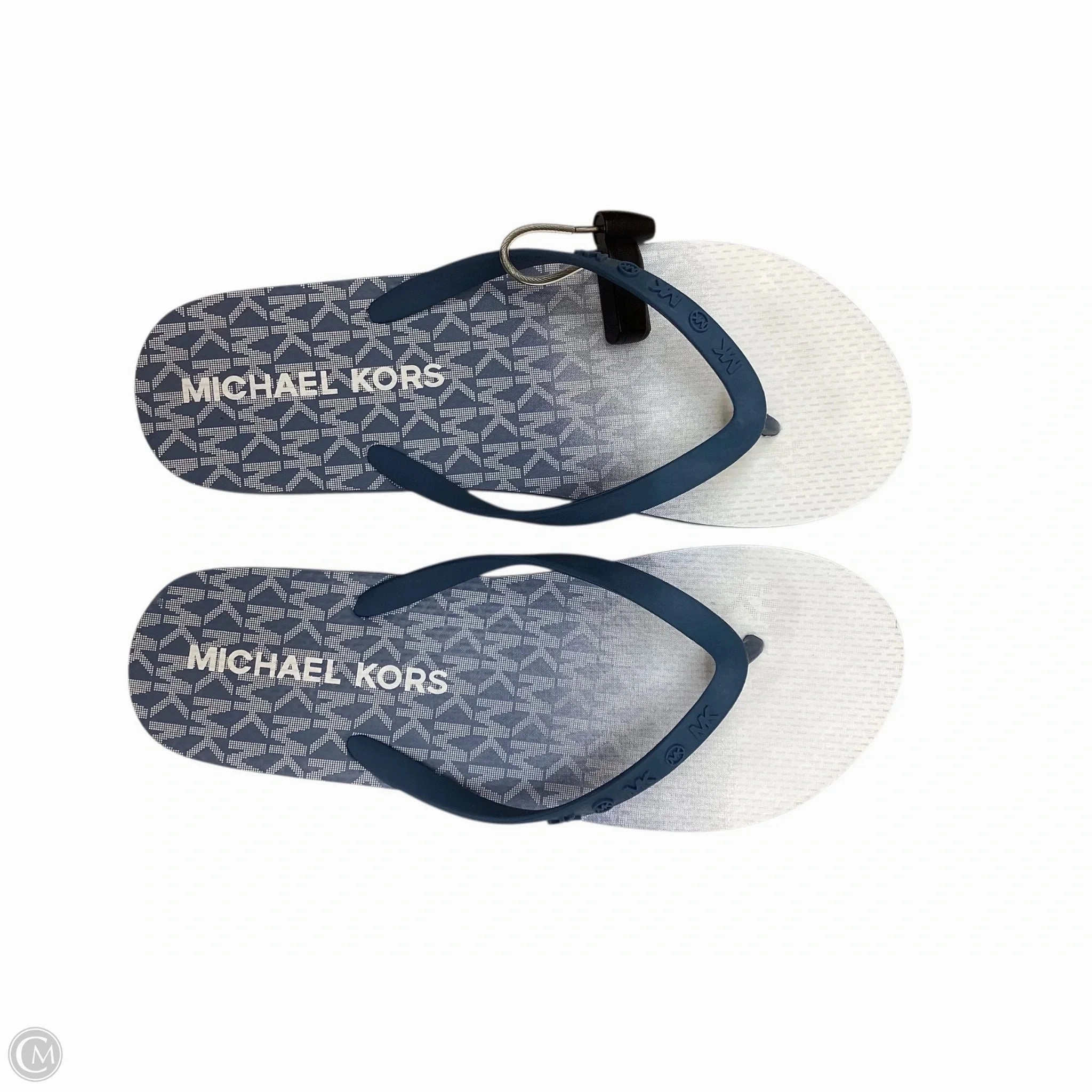 Sandals Designer By Michael Kors In Blue, Size: 9 Matte Edge