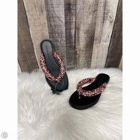 Joint Care Soft Land Sandals Designer By Rebecca Minkoff In Black & Red, Size: 6