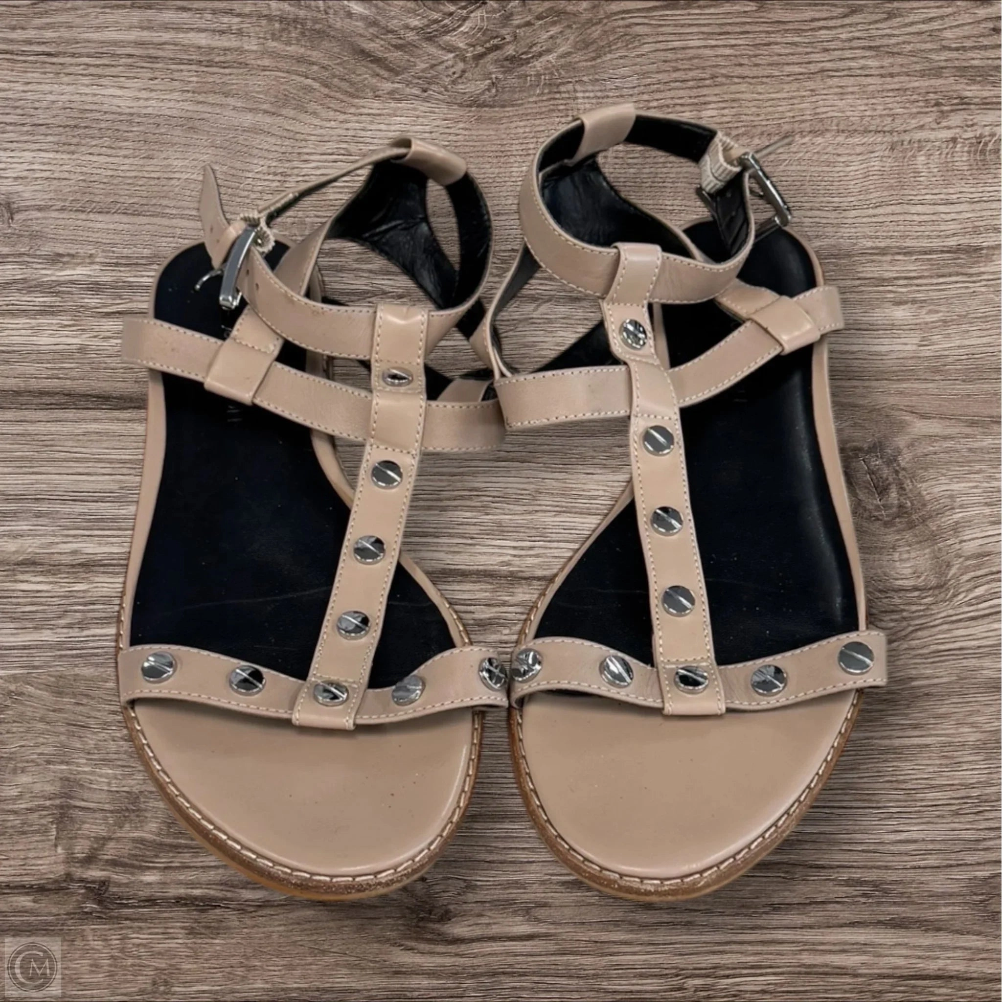 Gel Soft warm glow Sandals Designer By Rebecca Minkoff In Taupe, Size: 8.5