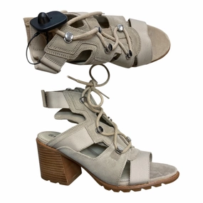 Seamless Fit Gym Workout Sandals Designer By Sorel In Beige, Size:10