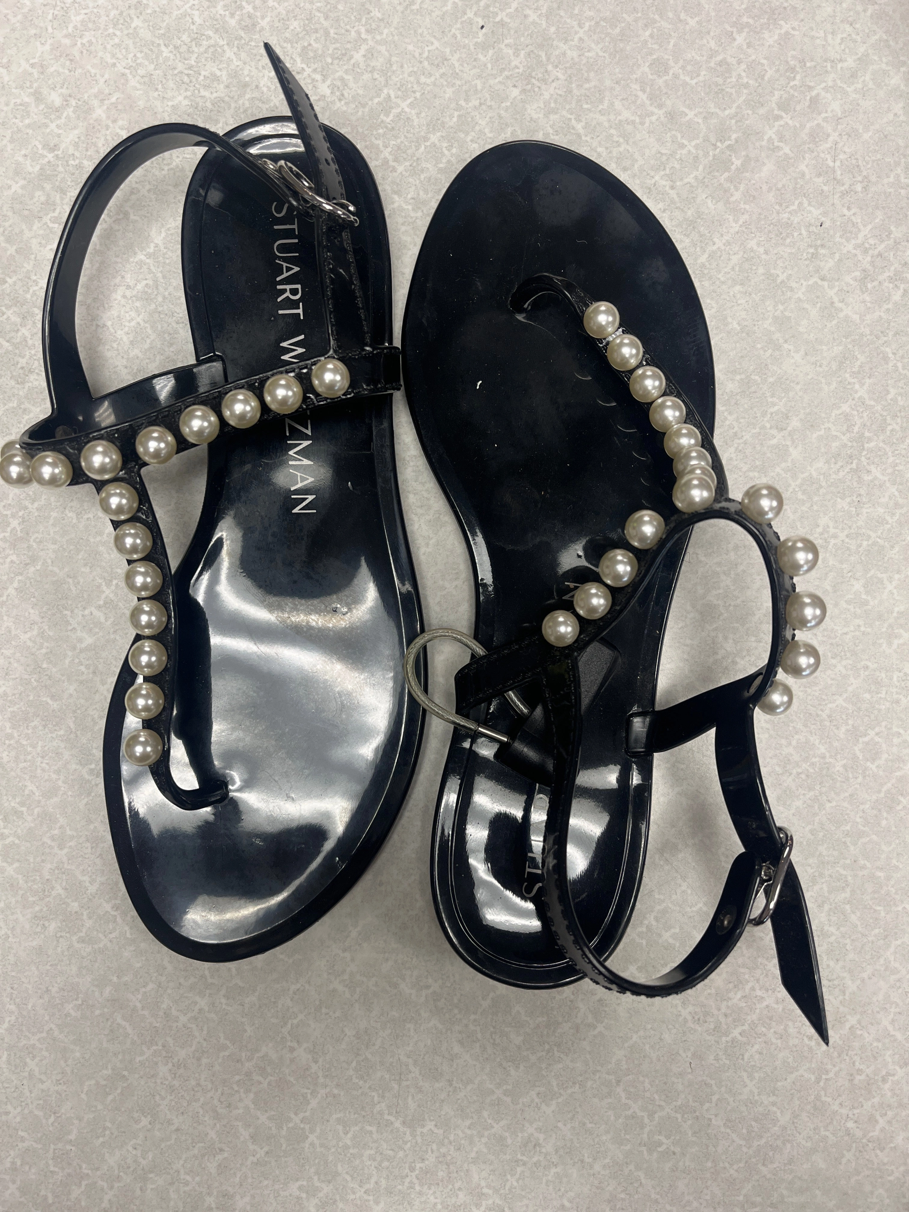 Sandals Designer By Stuart Weitzman In Black, Size:6 Power Grip