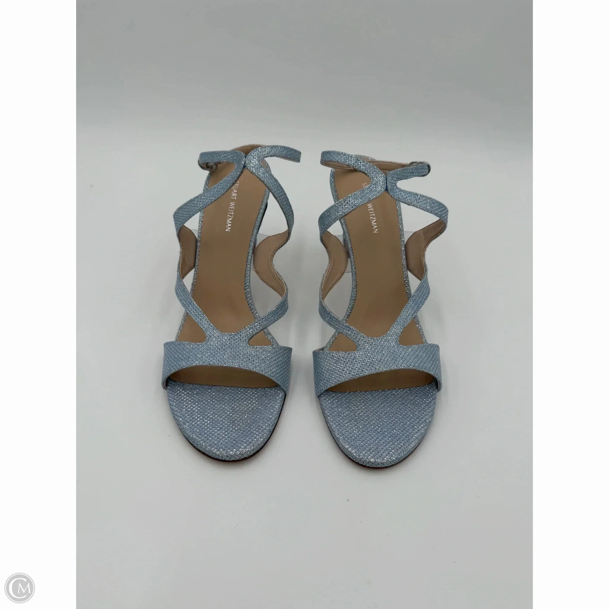 Desert Path Comfortable Wear Sandals Designer By Stuart Weitzman In Blue, Size: 10